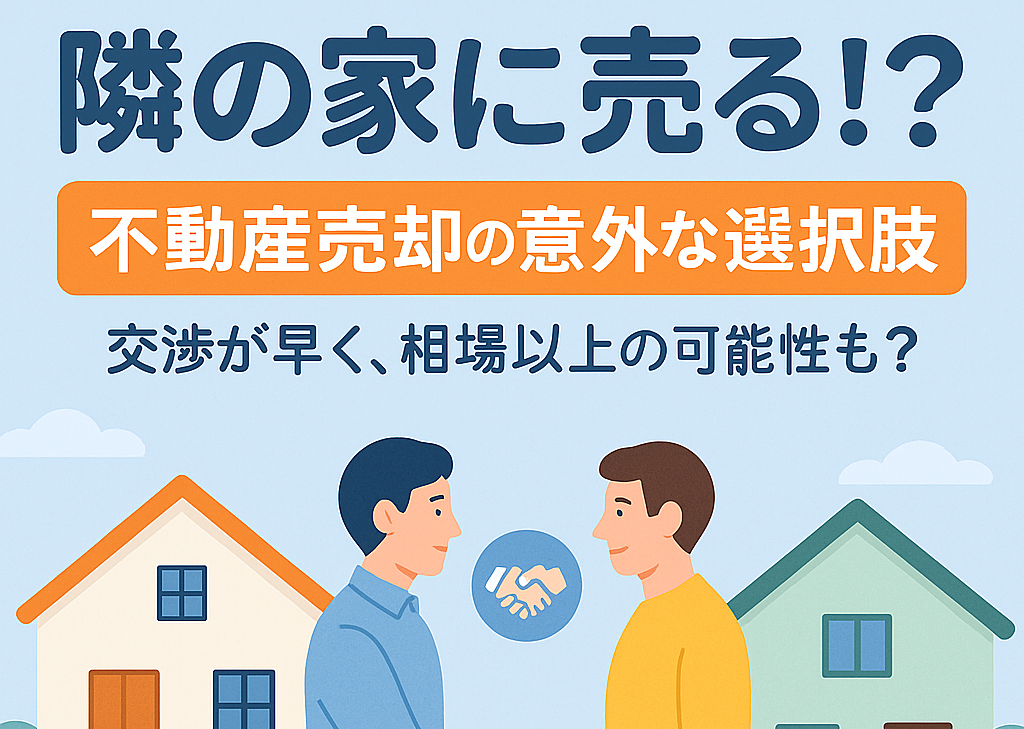 【営業日記】隣地の方に売却するという選択肢、実はメリットだらけ？ 