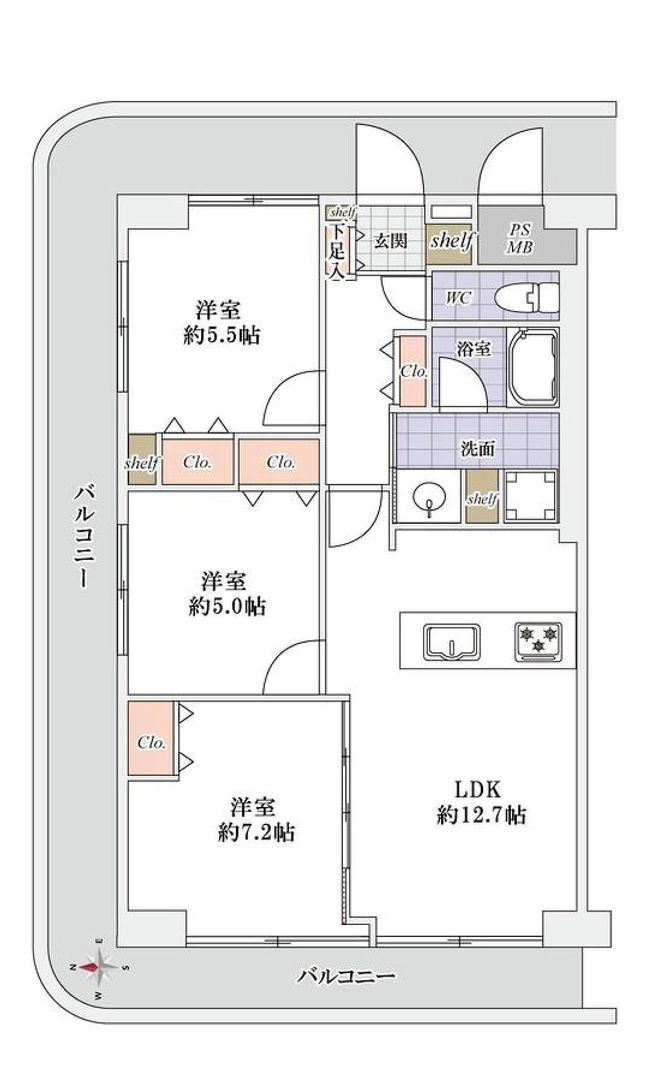 間取り図 3LDK