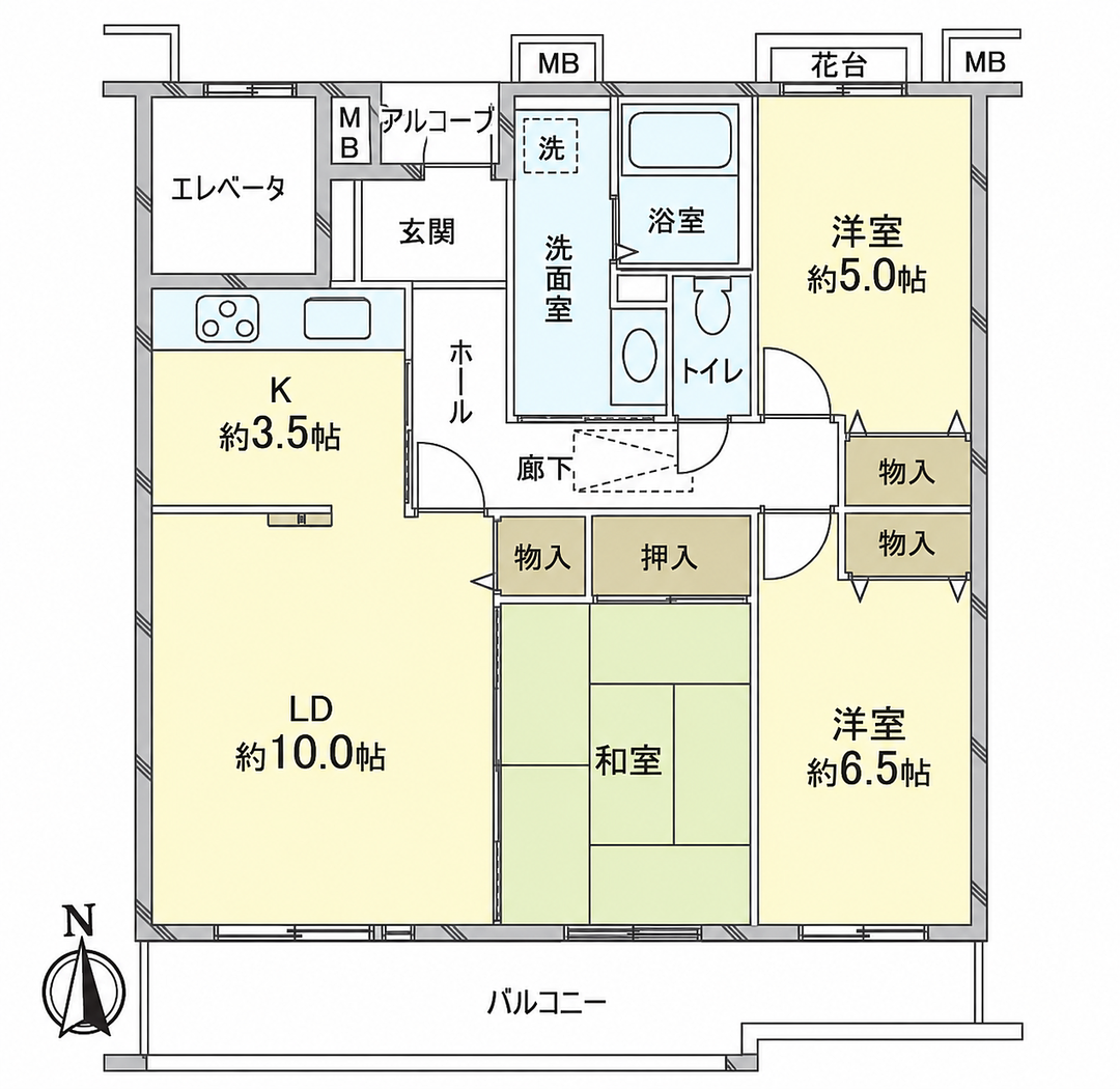 3LDK 間取り図