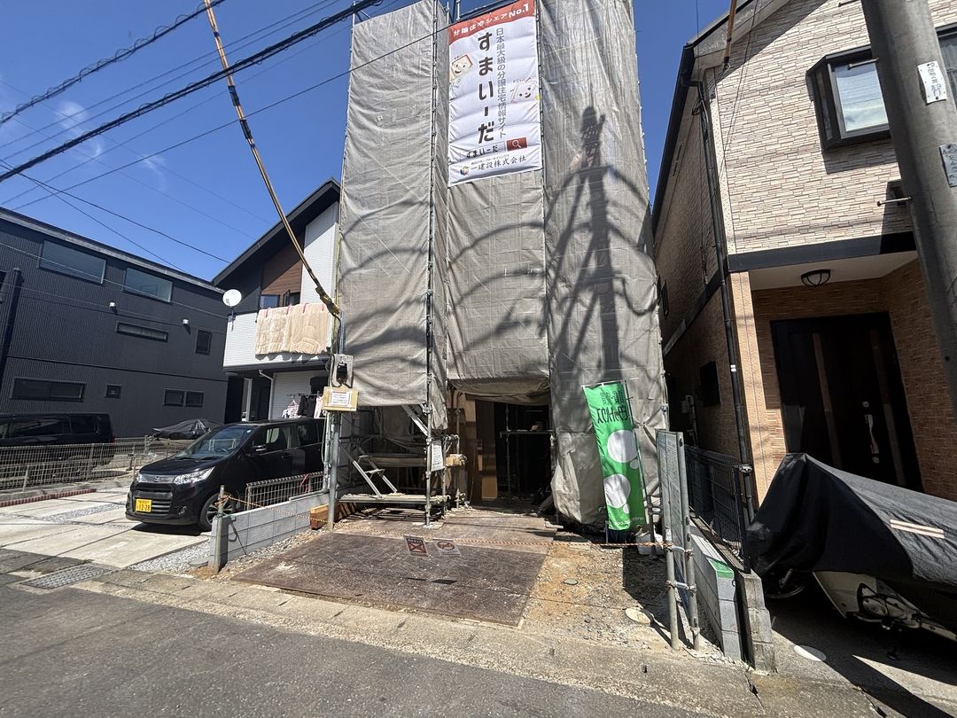 外観(令和8年4月19日撮影) 三郷市戸ケ崎新築戸建3階建