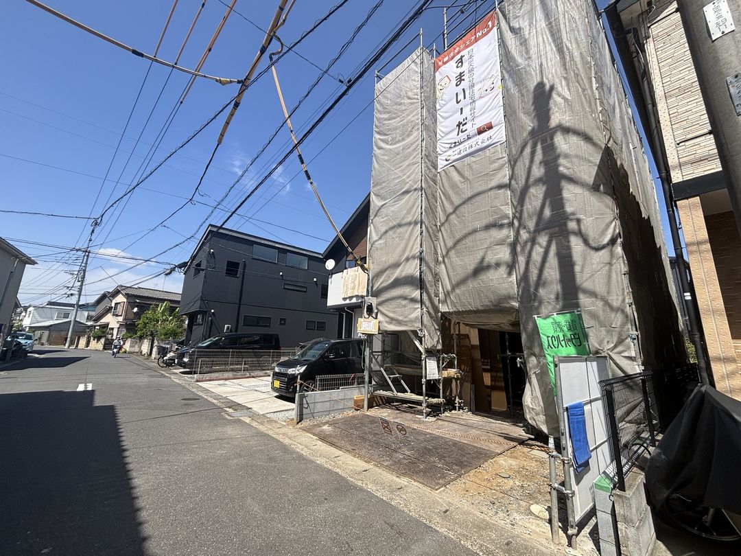外観(令和8年4月19日撮影) 三郷市戸ケ崎新築戸建3階建
