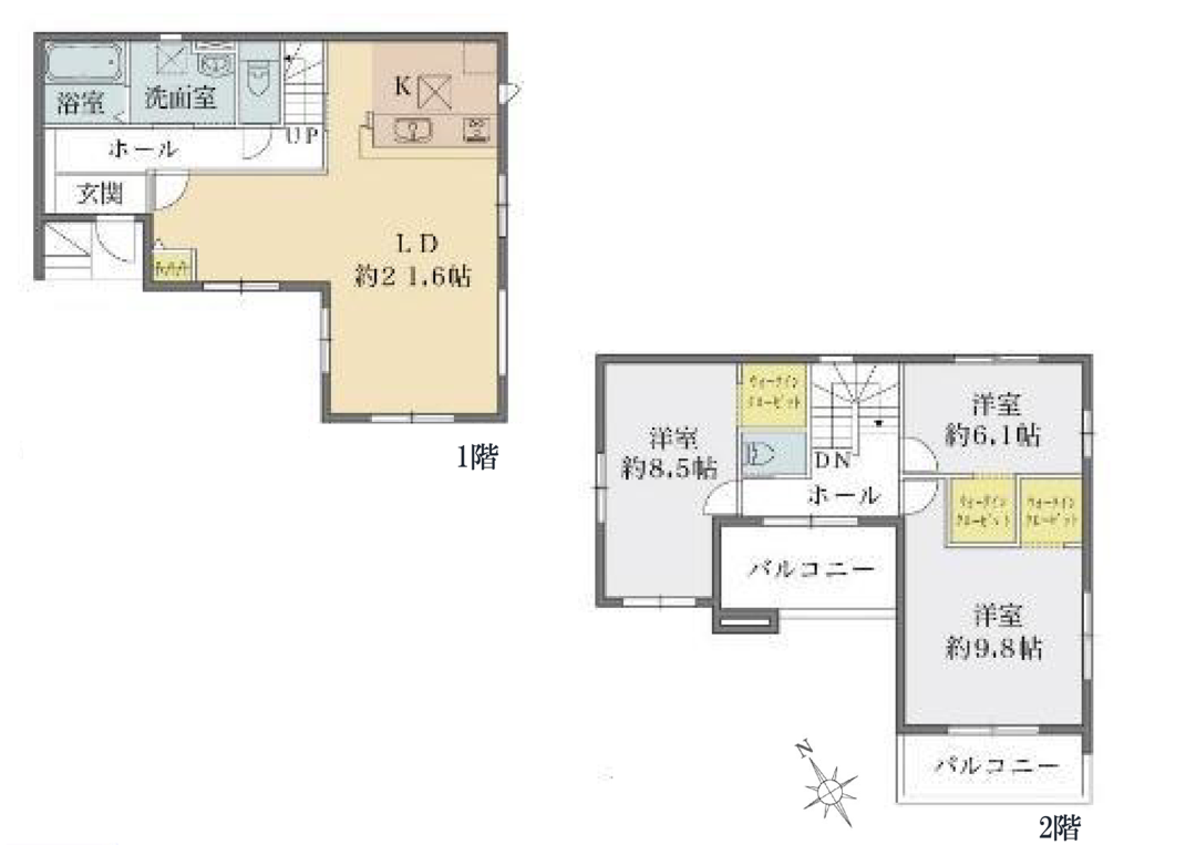 3LDK 間取り図