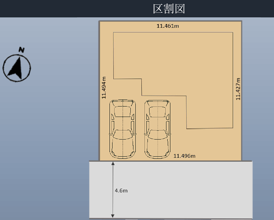 区画図 三郷市後谷新築戸建