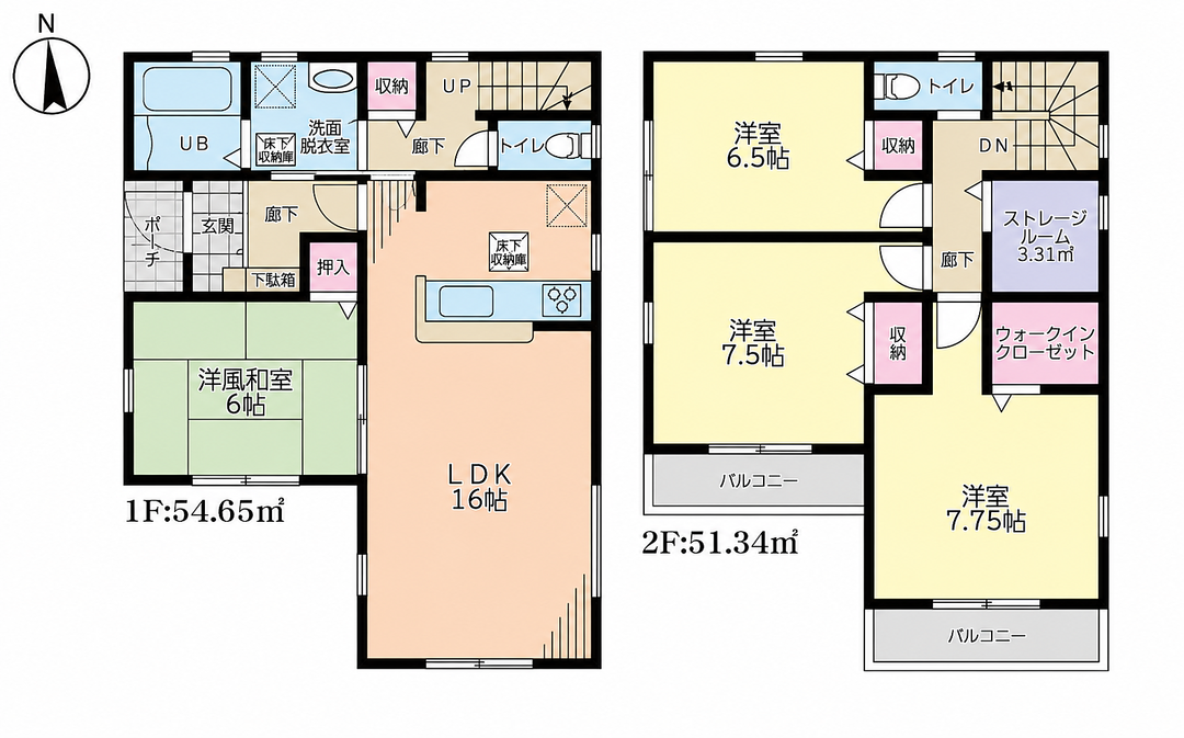 4LDK 間取り図