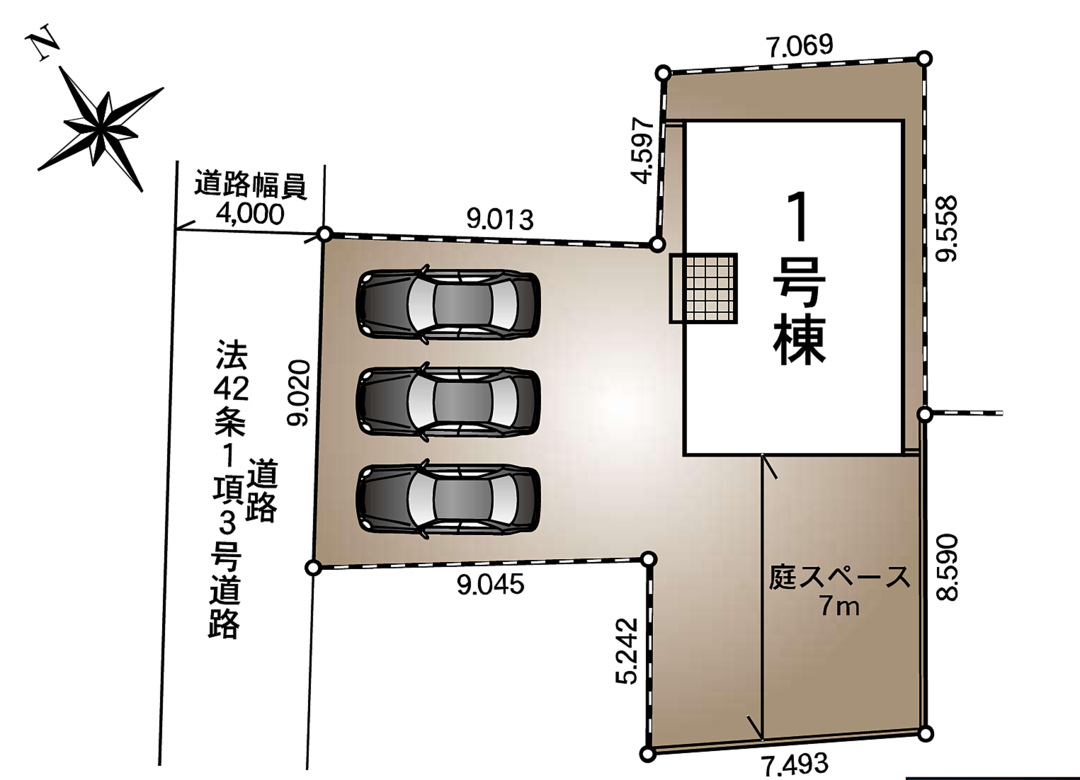 区画図 三郷市戸ケ崎新築戸建